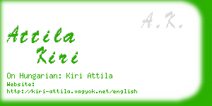 attila kiri business card